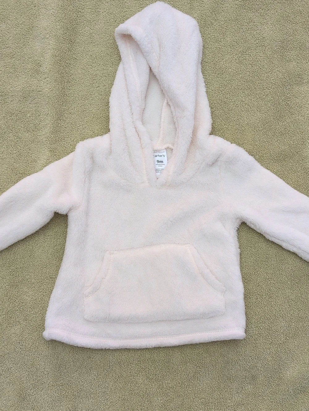 Carter's Plush Hooded Pullover- White